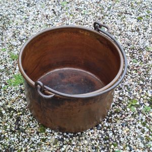 Koperen hout bak. VAR00163